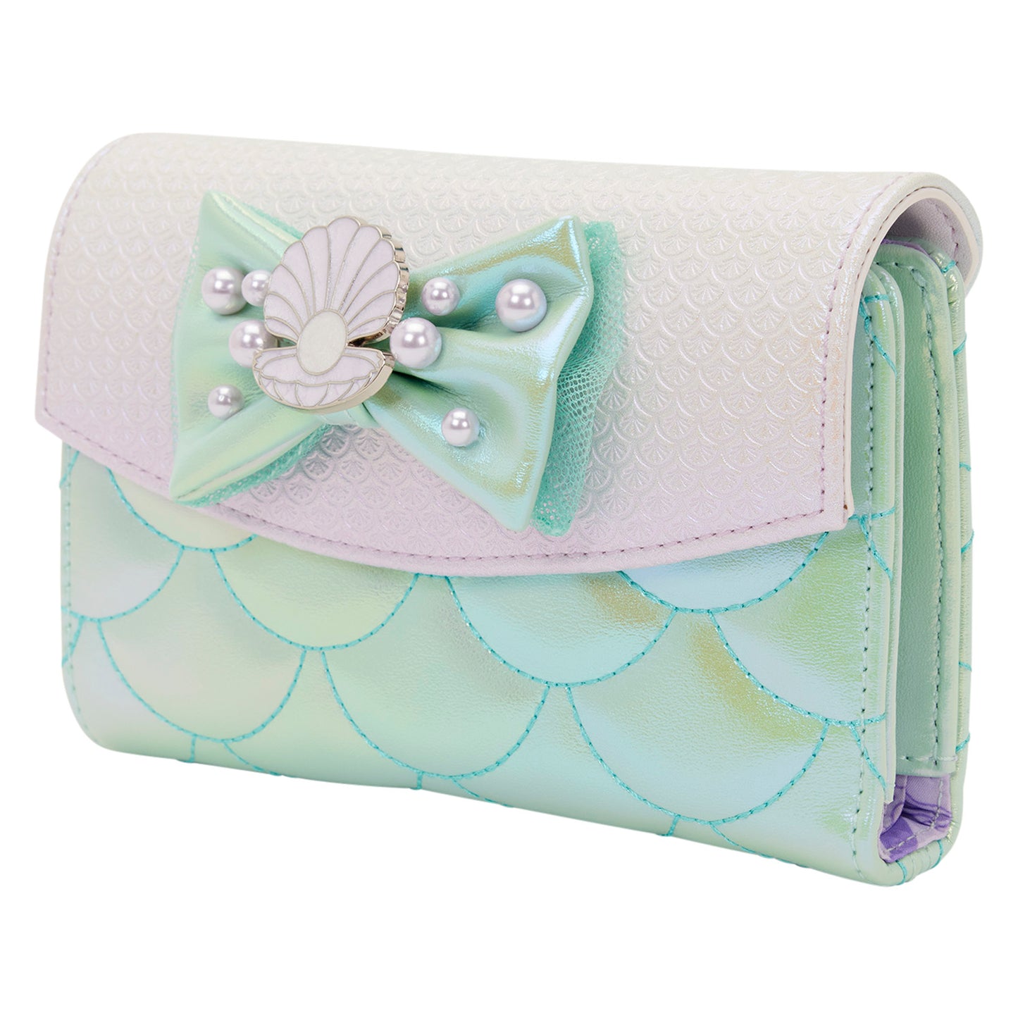 LOUNGEFLY : DISNEY - Little Mermaid Iridescent Pearl Flap Purse
