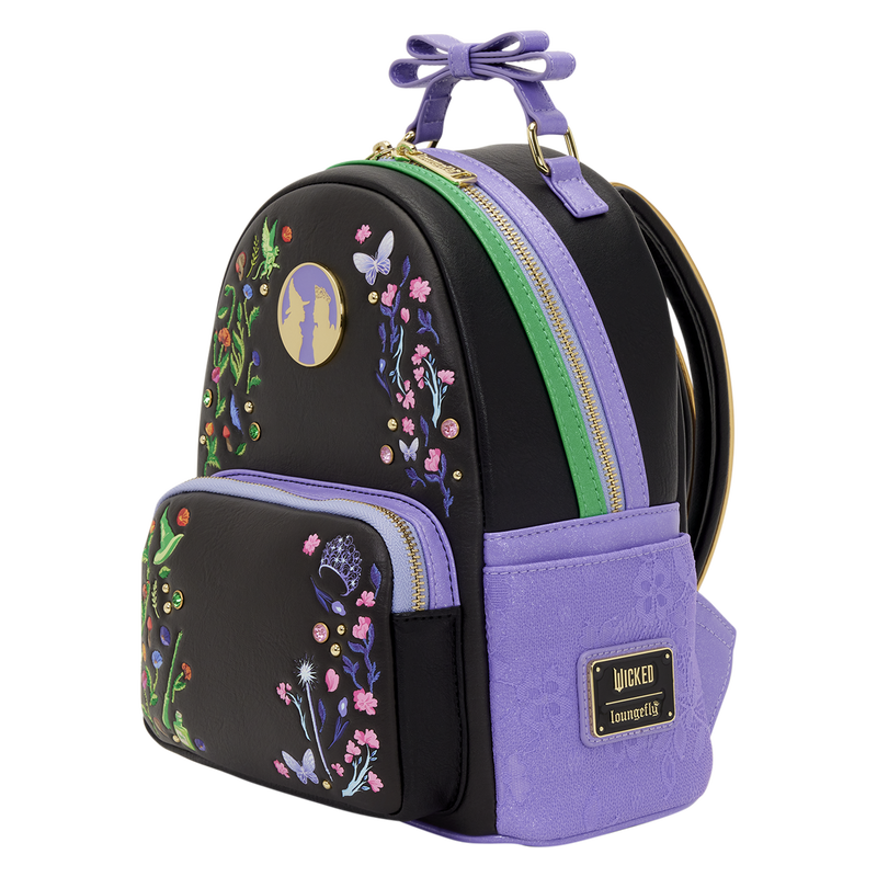 LOUNGEFLY : WICKED - Glinda & Elphaba Floral Lace Mini Backpack