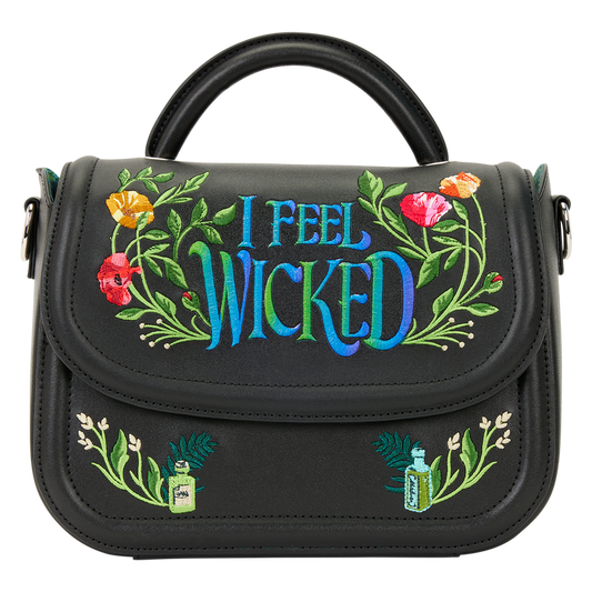 LOUNGEFLY : WICKED - For Good I Feel Wicked Floral Crossbody Bag