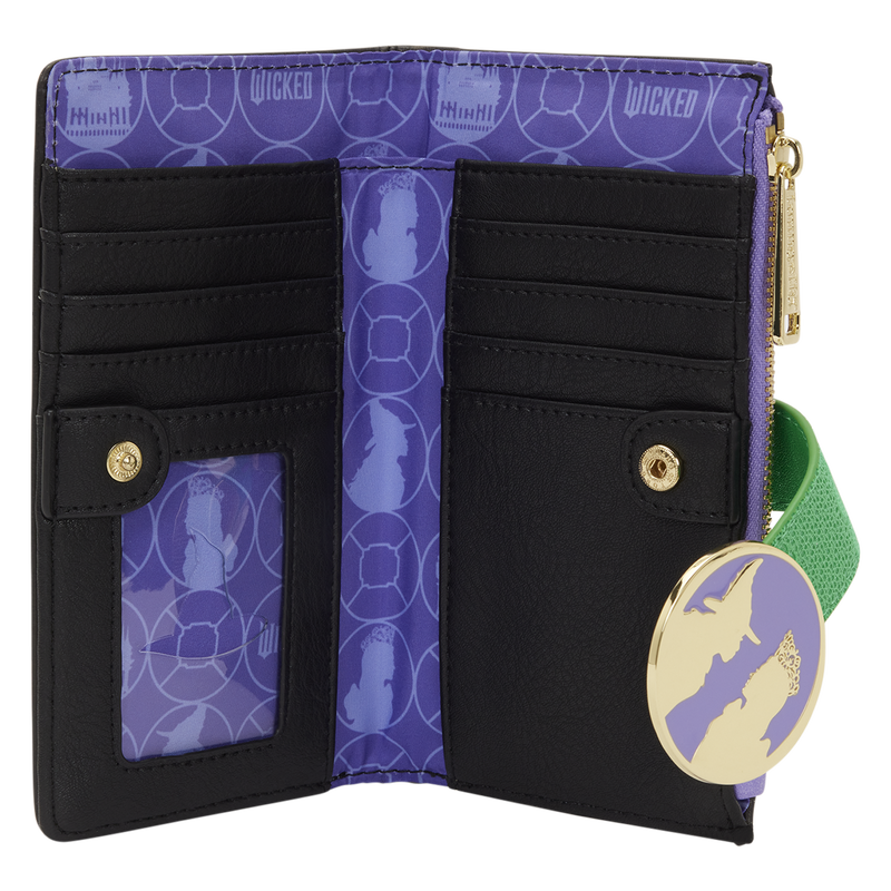 LOUNGEFLY : WICKED - Glinda & Elphaba Floral & Lace Flap Purse