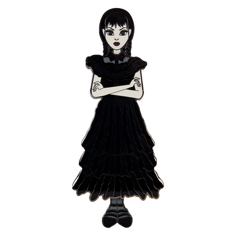 LOUNGEFLY : WEDNESDAY - Wednesday Addams Paper Doll Magnetic Pin Set