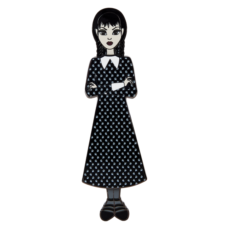 LOUNGEFLY : WEDNESDAY - Wednesday Addams Paper Doll Magnetic Pin Set