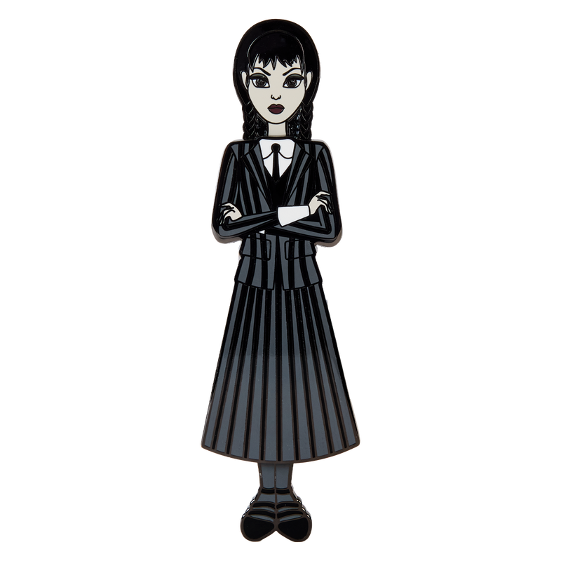 LOUNGEFLY : WEDNESDAY - Wednesday Addams Paper Doll Magnetic Pin Set