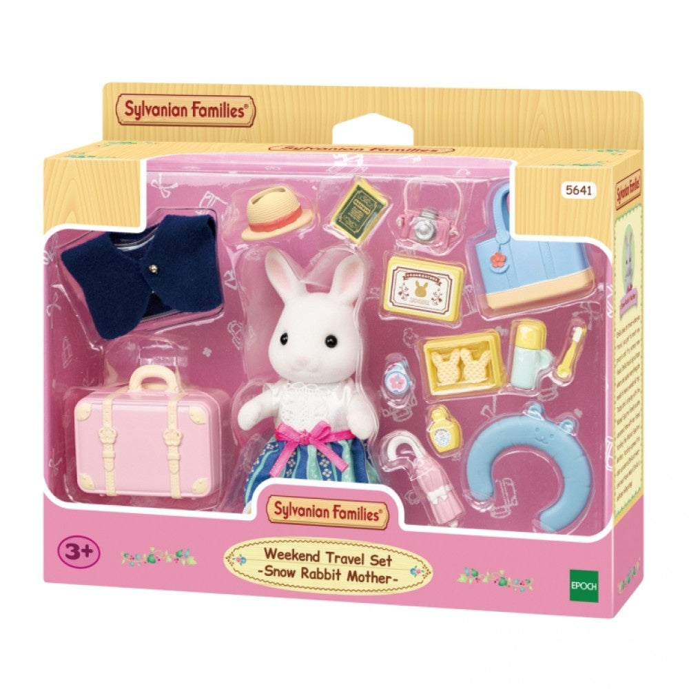 SYLVANIAN FAMILIES - Snow Rabbit Mother Weekend Travel Set