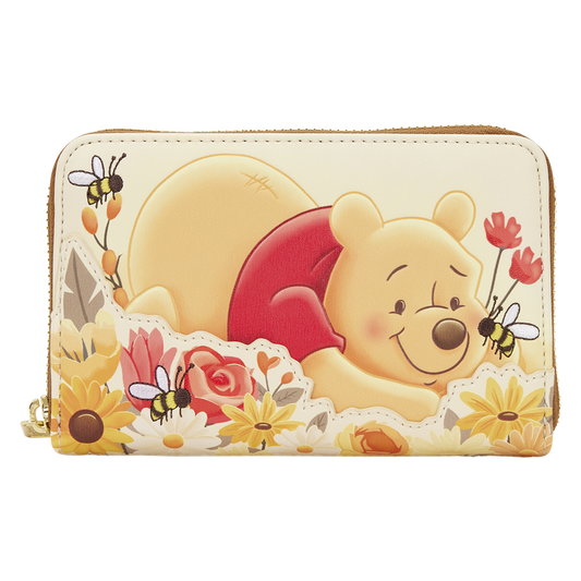 LOUNGEFLY : DISNEY - Winnie The Pooh Bees & Flowers Zip Around Purse