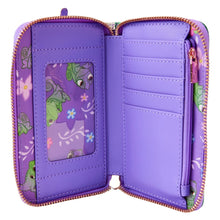 Load image into Gallery viewer, LOUNGEFLY : DISNEY -Tangled Rapunzel Swinging From Tower Zip Purse
