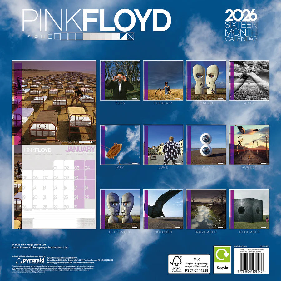 PINK FLOYD - Albums 2026 Calendar