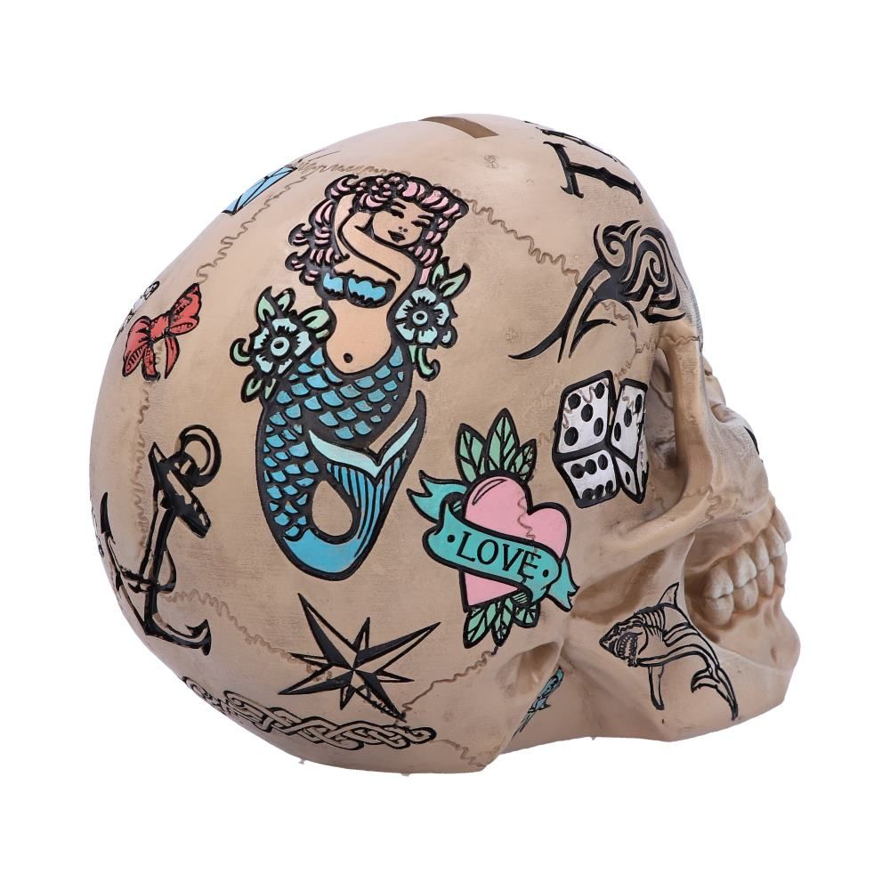 NEMESIS NOW - Tattoo Fund Skull Money Bank