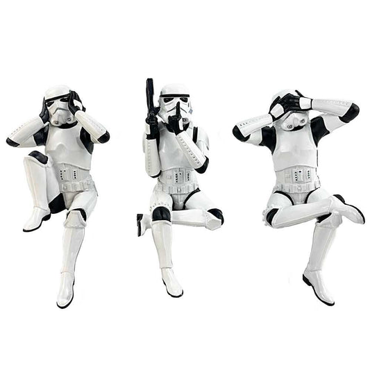 STAR WARS - 3 Wise Sitting Stormtroopers Figures