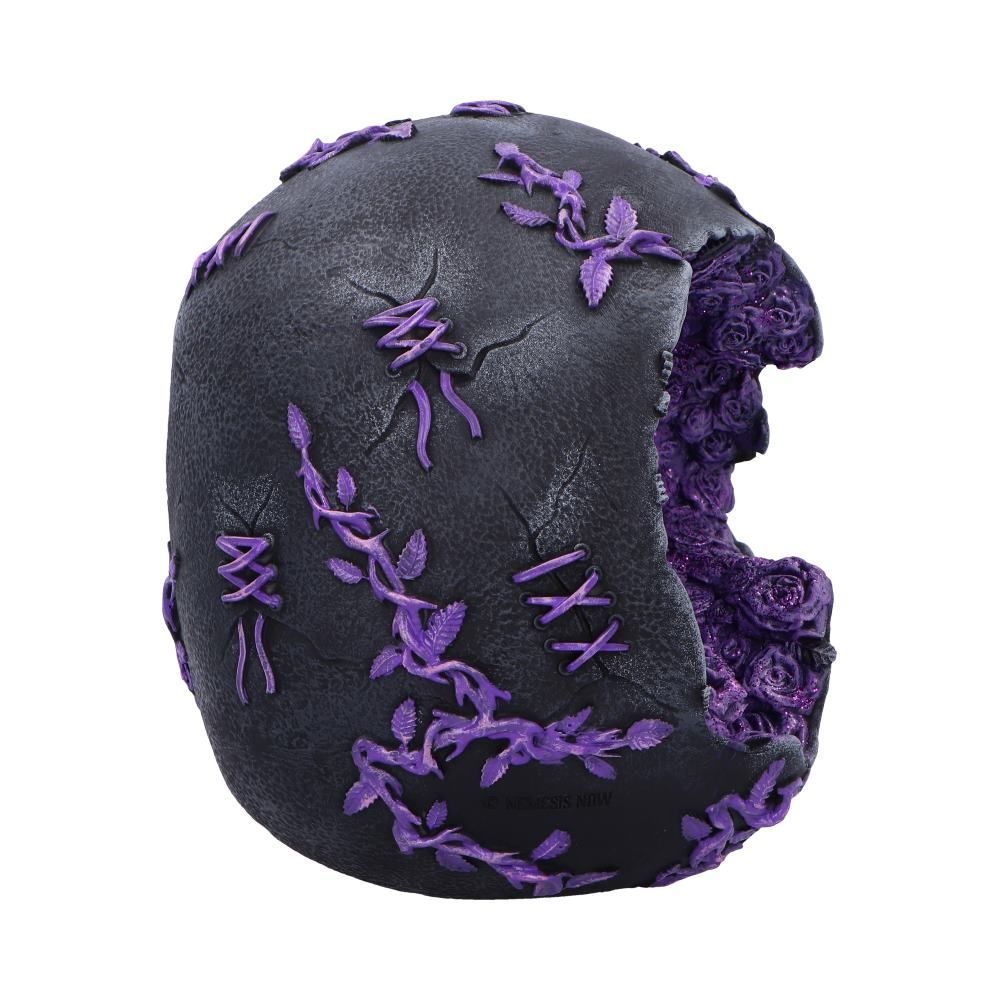 NEMESIS NOW - Rose Geode Skull Ornament