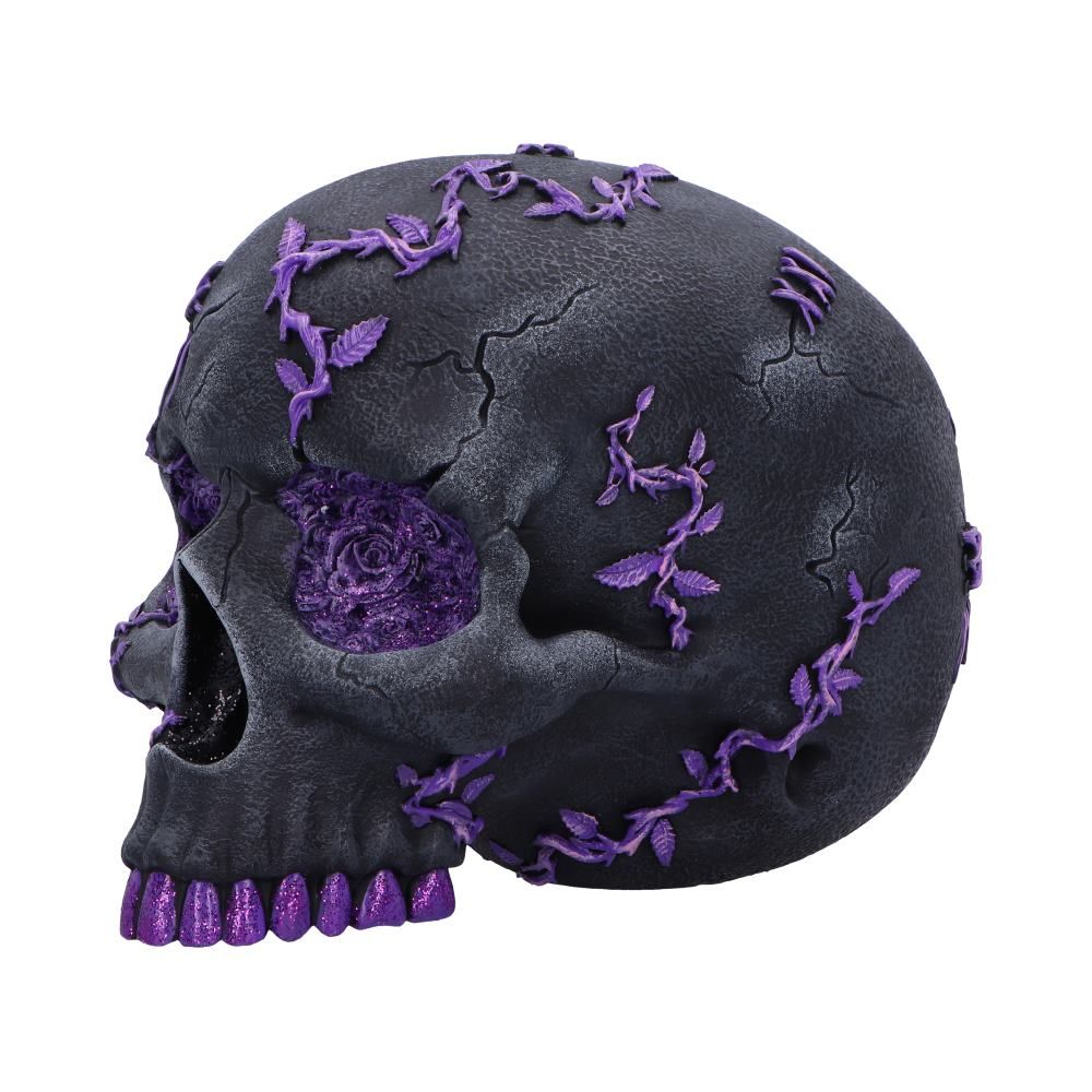 NEMESIS NOW - Rose Geode Skull Ornament
