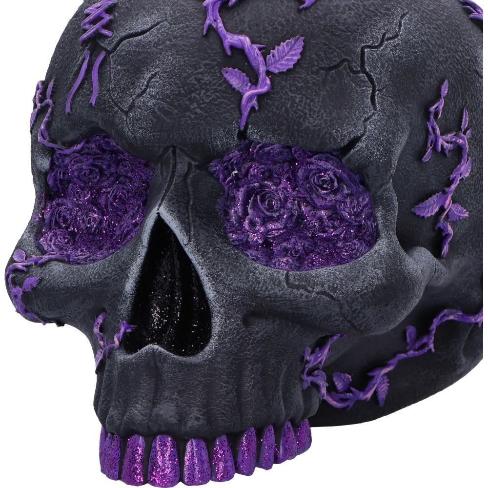 NEMESIS NOW - Rose Geode Skull Ornament