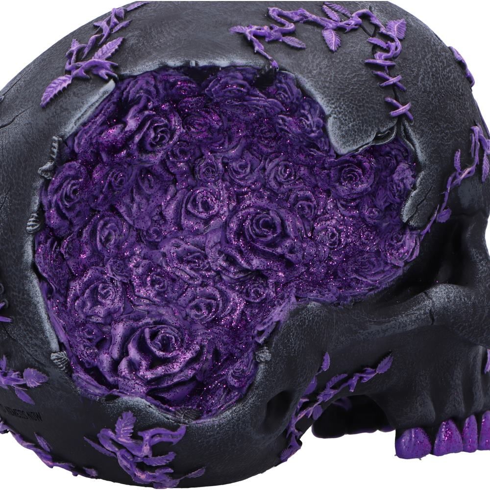 NEMESIS NOW - Rose Geode Skull Ornament
