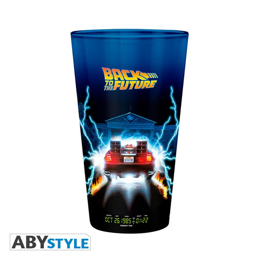 BACK TO THE FUTURE - Delorean Large Glass