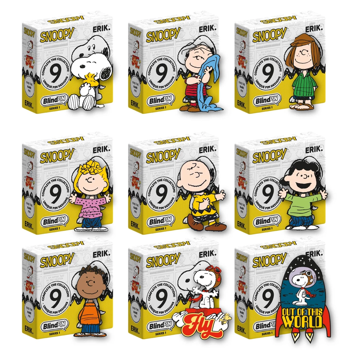 PEANUTS - Snoopy Series 1 Blind Box Mystery Pin Badge (1)