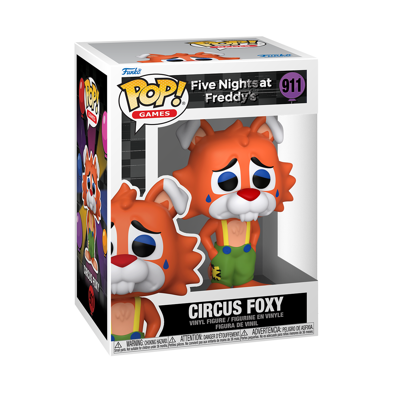 Collectible Circus Foxy #911 Funko Pop figure in box from Five Nights at Freddy's