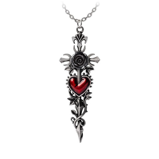 ALCHEMY - Cross of the Dark Kiss Pendant Necklace