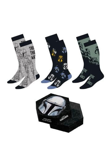 STAR WARS : MANDALORIAN - Mandalorian 5-10.5/11 Socks 3-Packs