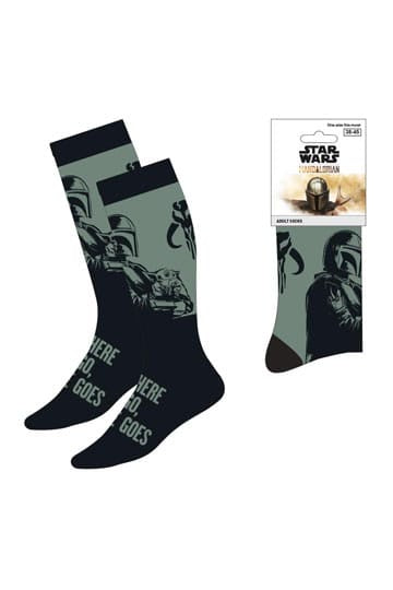 STAR WARS : MANDALORIAN - Mandalorian & Grogu 5-10.5/11 Socks