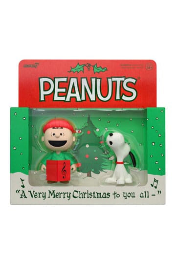 PEANUTS - Charlie Brown & Snoopy Caroling ReAction Figure 2-Pack