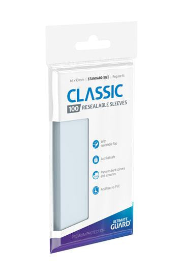 ULTIMATE GUARD - Classic Sleeves Resealable Standard Size Transparent (100)