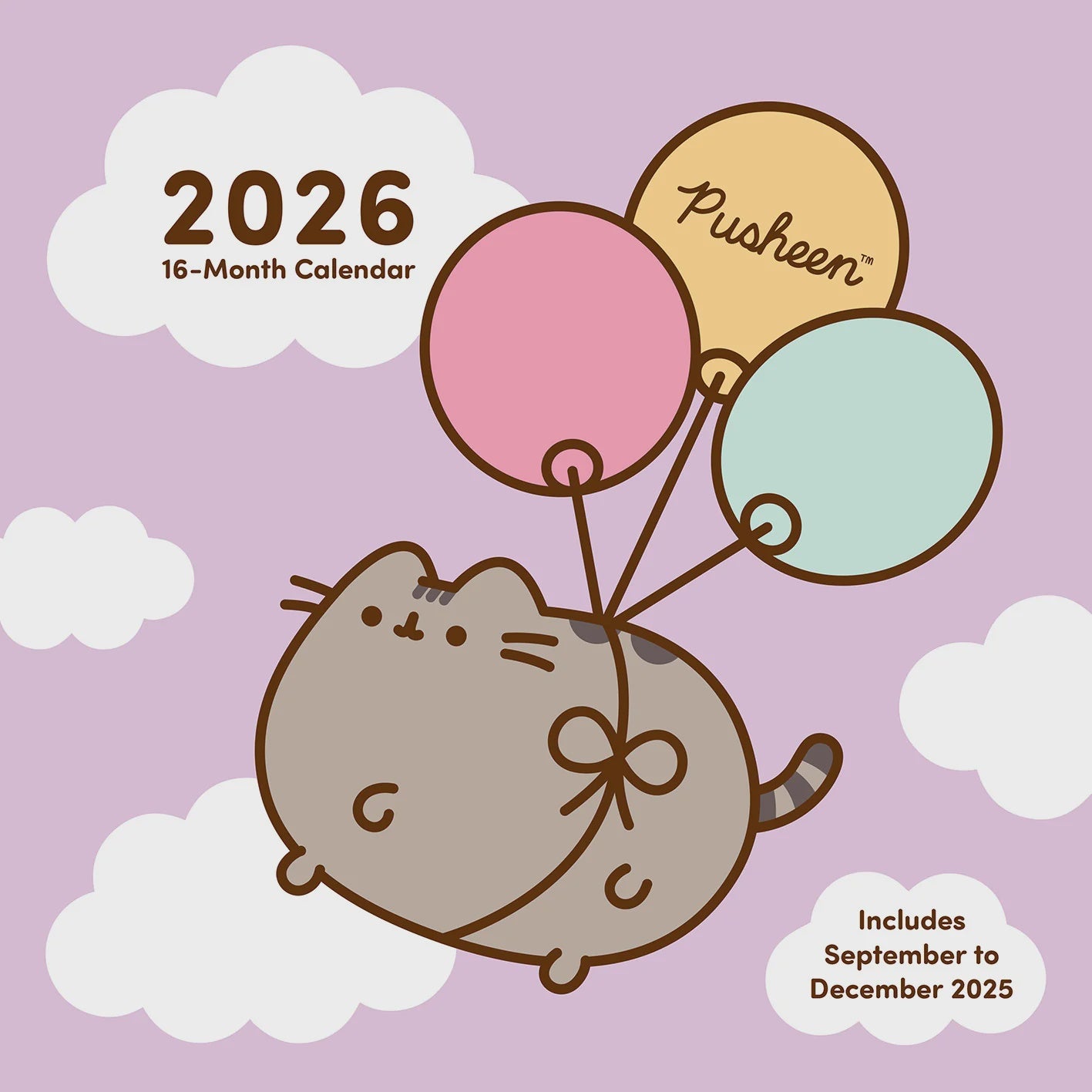PUSHEEN - Balloons 2026 Calendar