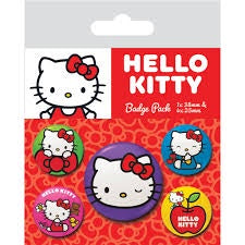 HELLO KITTY - Colourful Poses Badge Pack