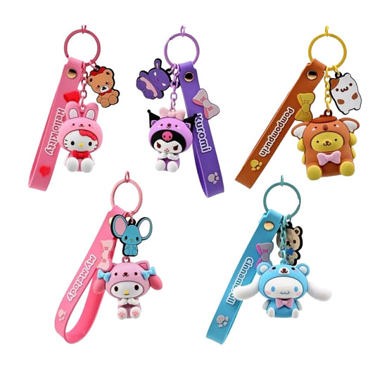 SANRIO - Hello Kitty & Friend Animal Series Keychain with Strap