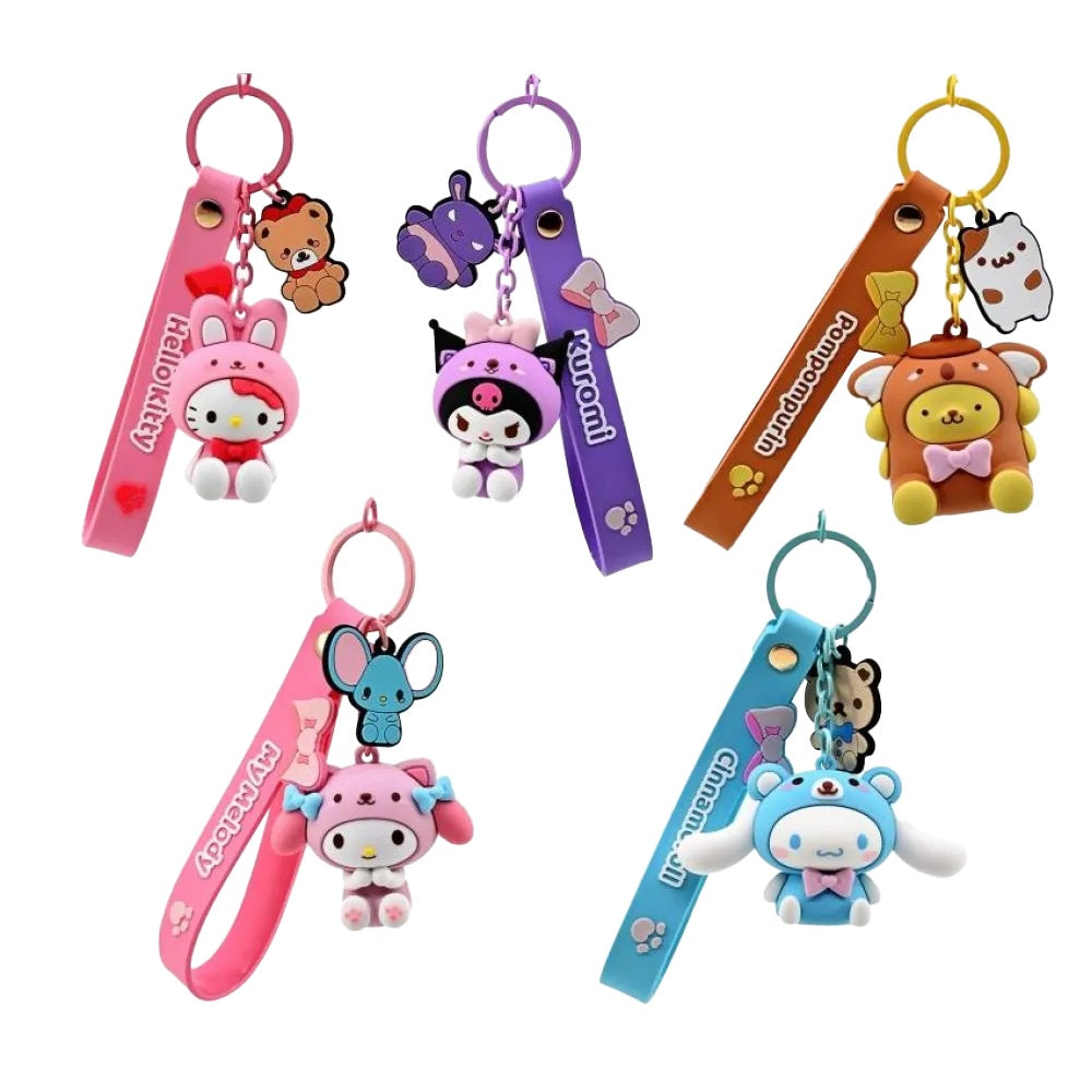 SANRIO - Hello Kitty & Friends Donut Keychain with Strap