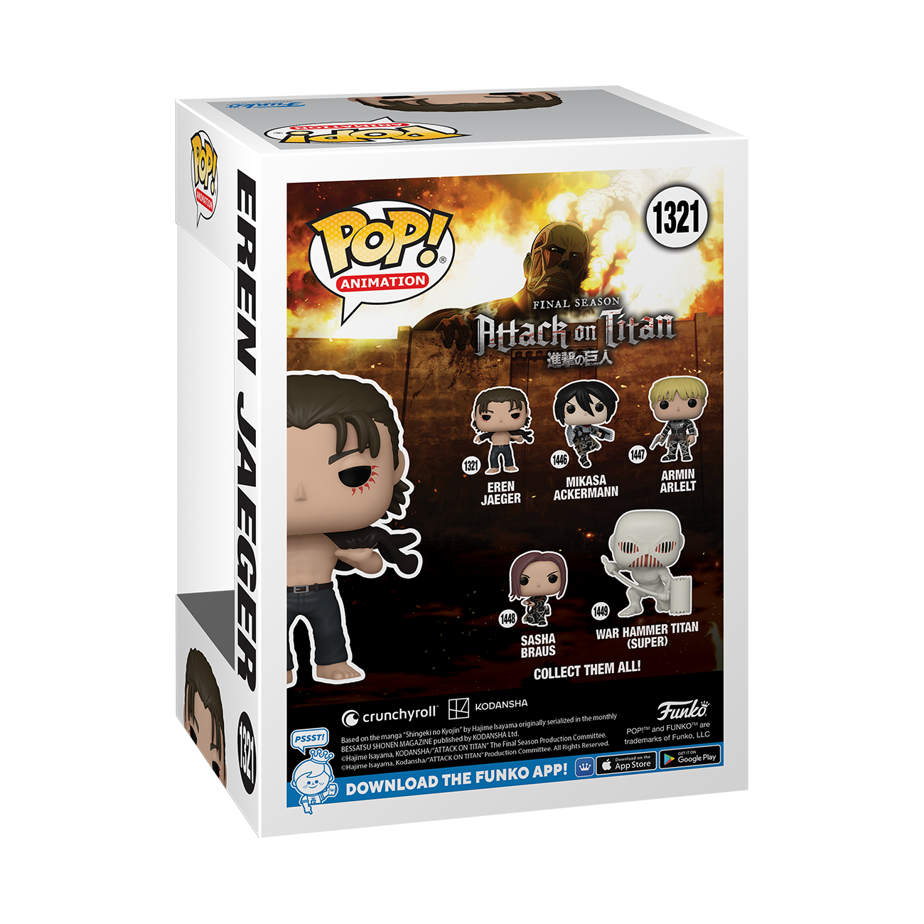 ATTACK ON TITAN - Eren Jeager (Season 5) #1321 Funko Pop!
