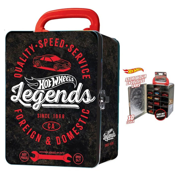 HOT WHEELS - Vintage Hot Wheels Tin Car Storage Case - Black