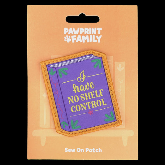 PAWPRINT FAMILY - I Have No Shelf Control Sew On Patch