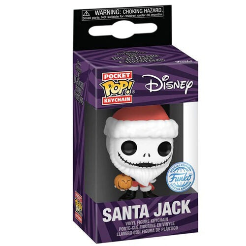 NIGHTMARE BEFORE CHRISTMAS - Santa Jack w/ Jack-O-Lantern Funko Pocket Pop! Keychain