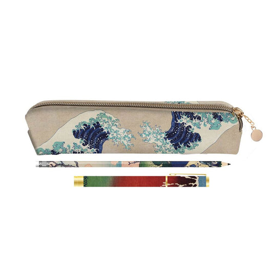 HOKUSAI - Great Wave Pencil Case & Pen Set