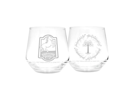 LORD OF THE RINGS - Prancing Pony & Gondor 2 Glass Set