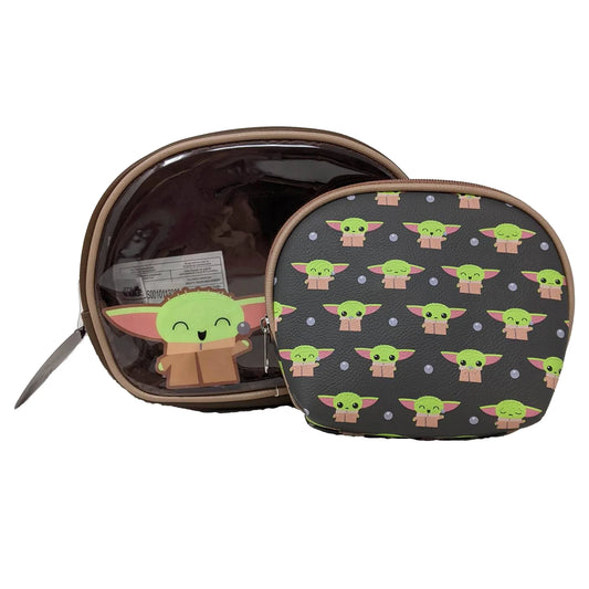LOUNGEFLY : STAR WARS MANDALORIAN - The Child Cosmetic Bag Set