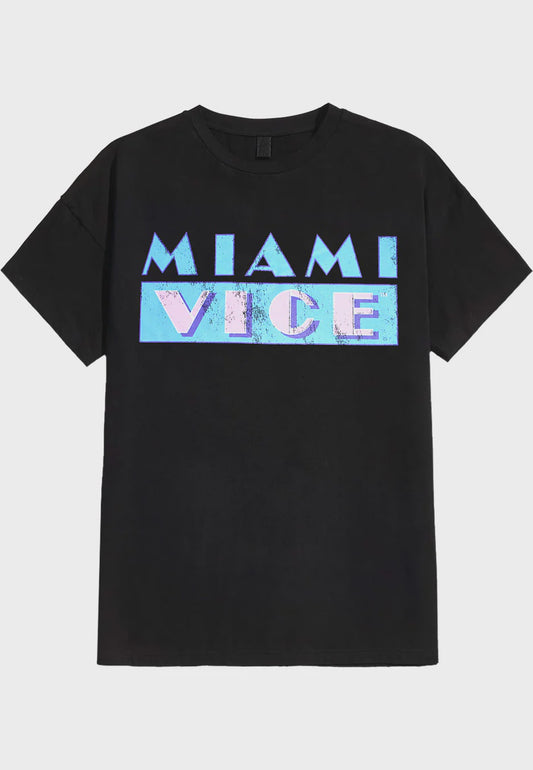 MIAMI VICE - Distressed Logo T-Shirt