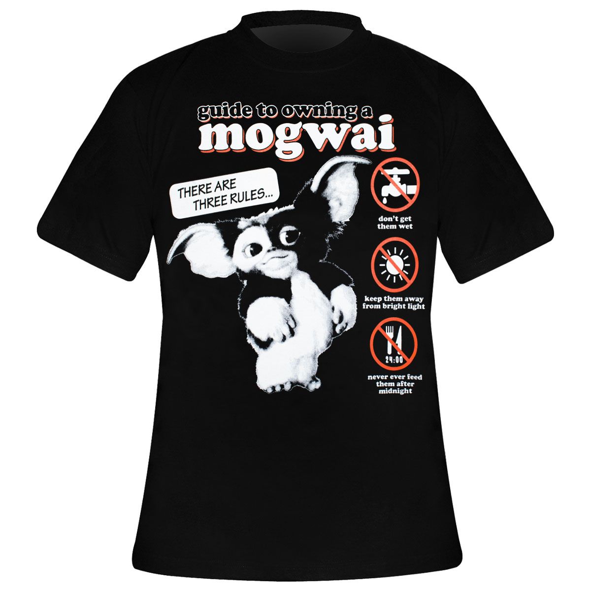 A person wearing a t-shirt featuring a Gizmo Mogwai Motif