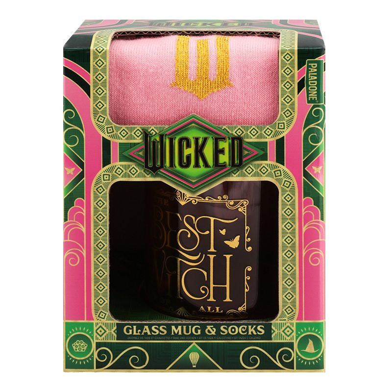 WICKED - Glinda Glass Mug and Socks Gift Set