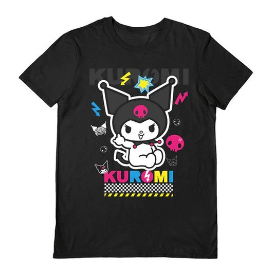 SANRIO - Kuromi CMYK Black T-Shirt