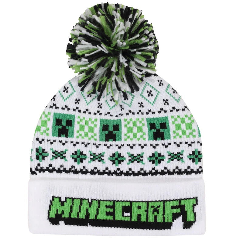 MINECRAFT - Creeper White Ski Beanie
