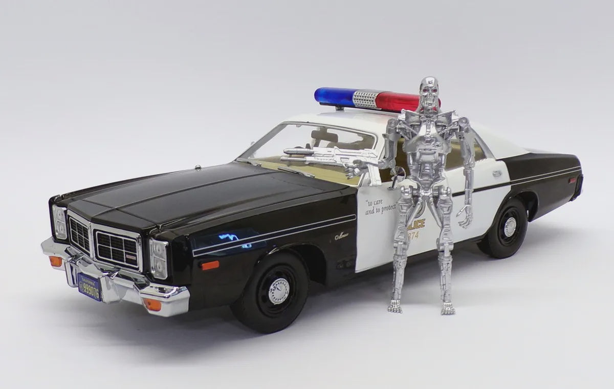TERMINATOR - 1977 Dodge Monaco & T-800 Diecast Model