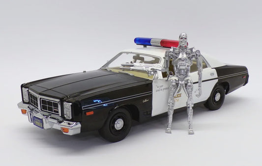 TERMINATOR - 1977 Dodge Monaco & T-800 Diecast Model