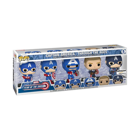 MARVEL : CAPTAIN AMERICA - Through The Ages 5 Pack Funko Pop!