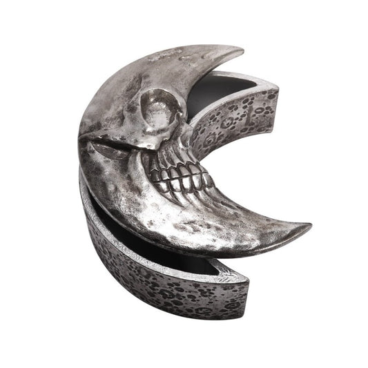 ALCHEMY - Skull Moon Trinket Box - Silver
