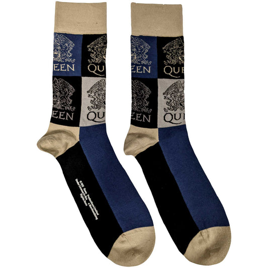 QUEEN - Crest Blocks Socks (7-11)