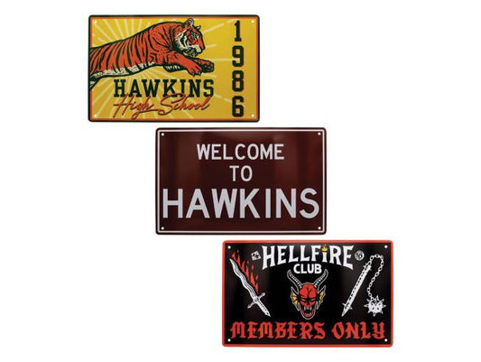 STRANGER THINGS - Set Of 3 Tin Signs
