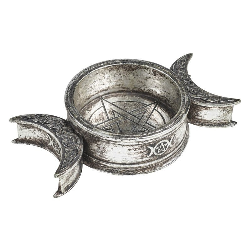 ALCHEMY - Triple Moon Trinket Dish / Candle Holder