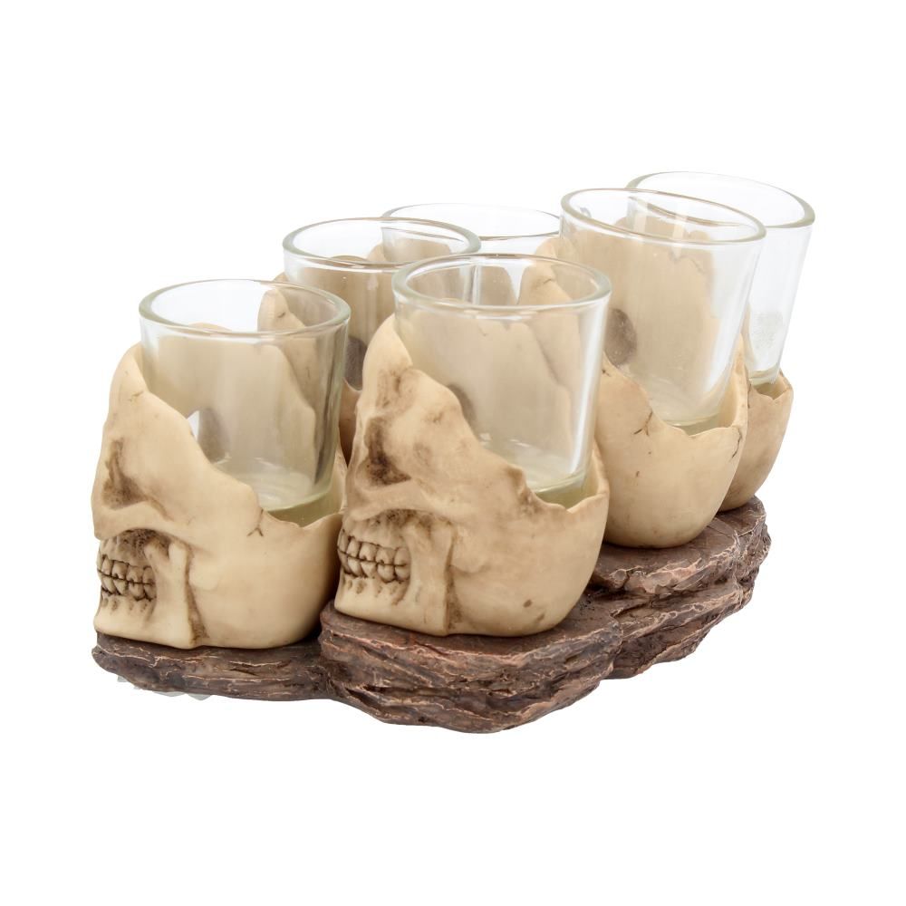 NEMESIS NOW - 6 Shooter Skulls Shot Glasses Set