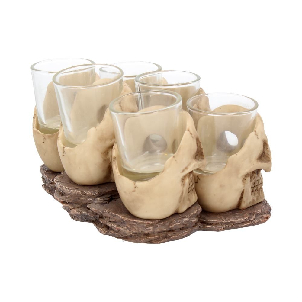 NEMESIS NOW - 6 Shooter Skulls Shot Glasses Set
